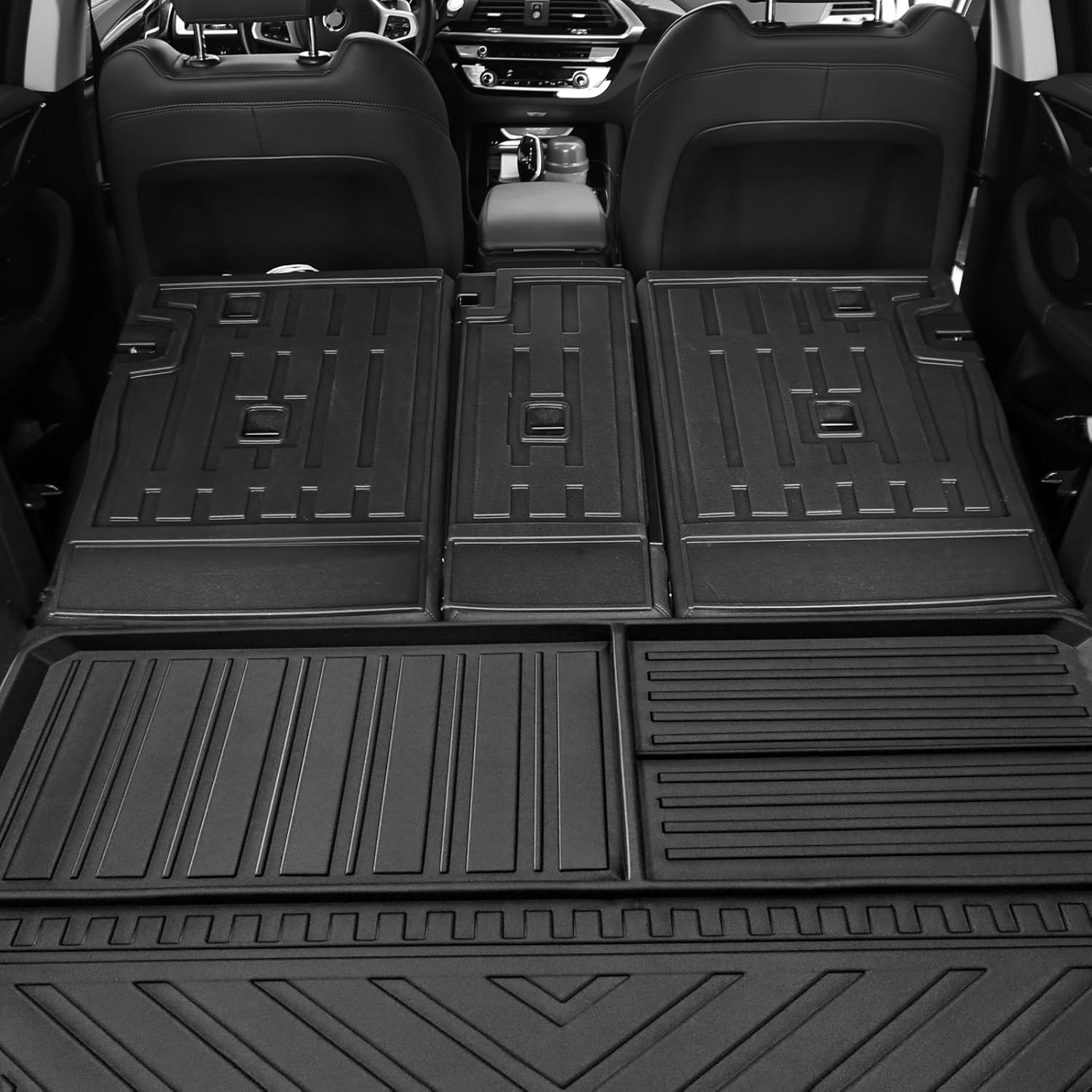 Alfombrillas de suelo y forro de carga para maletero compatibles con BMW X3 2018-2024, alfombrilla para respaldo de asiento trasero, para todo tipo