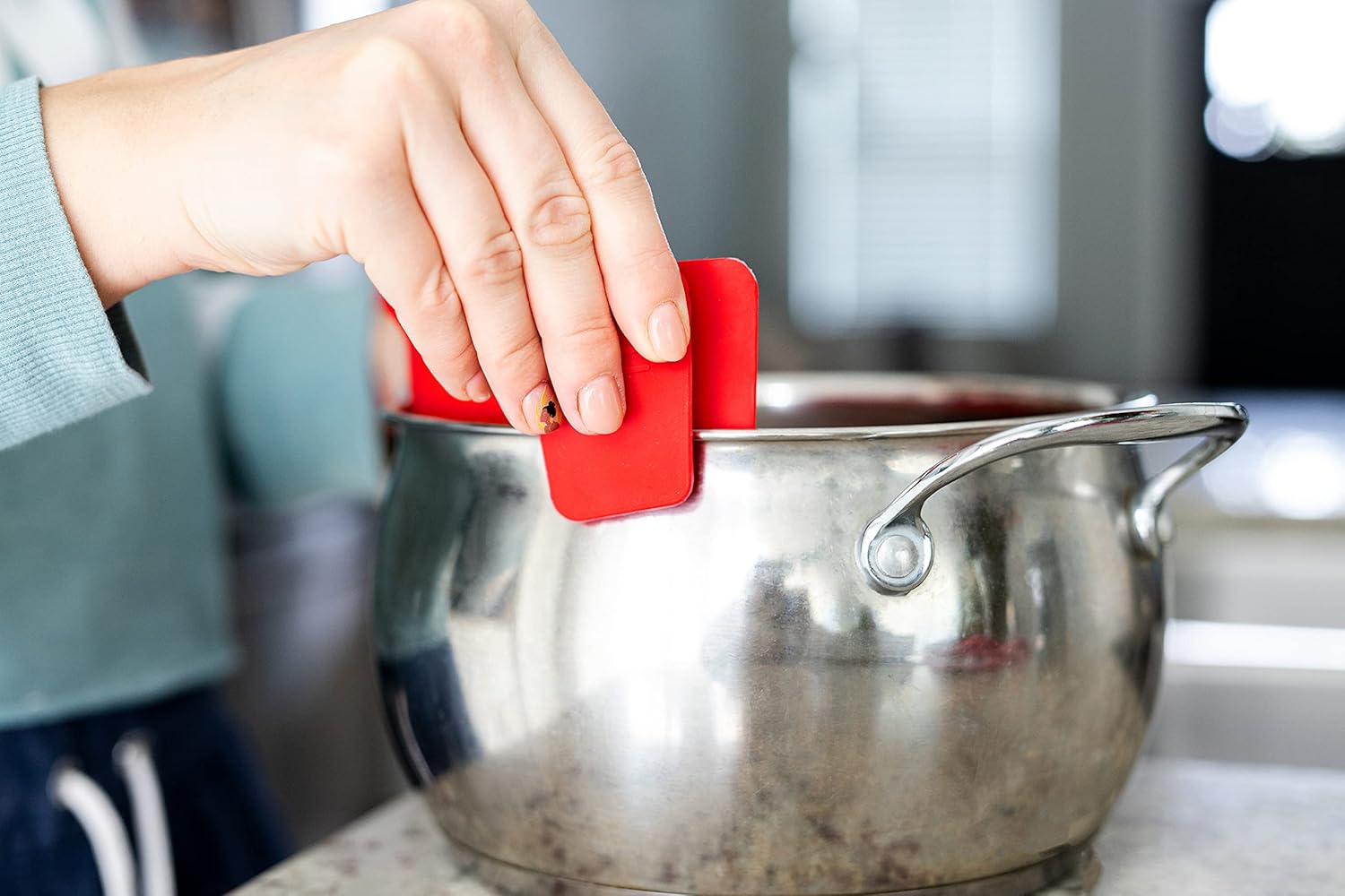 Colador de pasta de silicona con clip, ajuste universal para todas las ollas y tazones, escurridor a presión para pasta, carne, verduras, frutas,