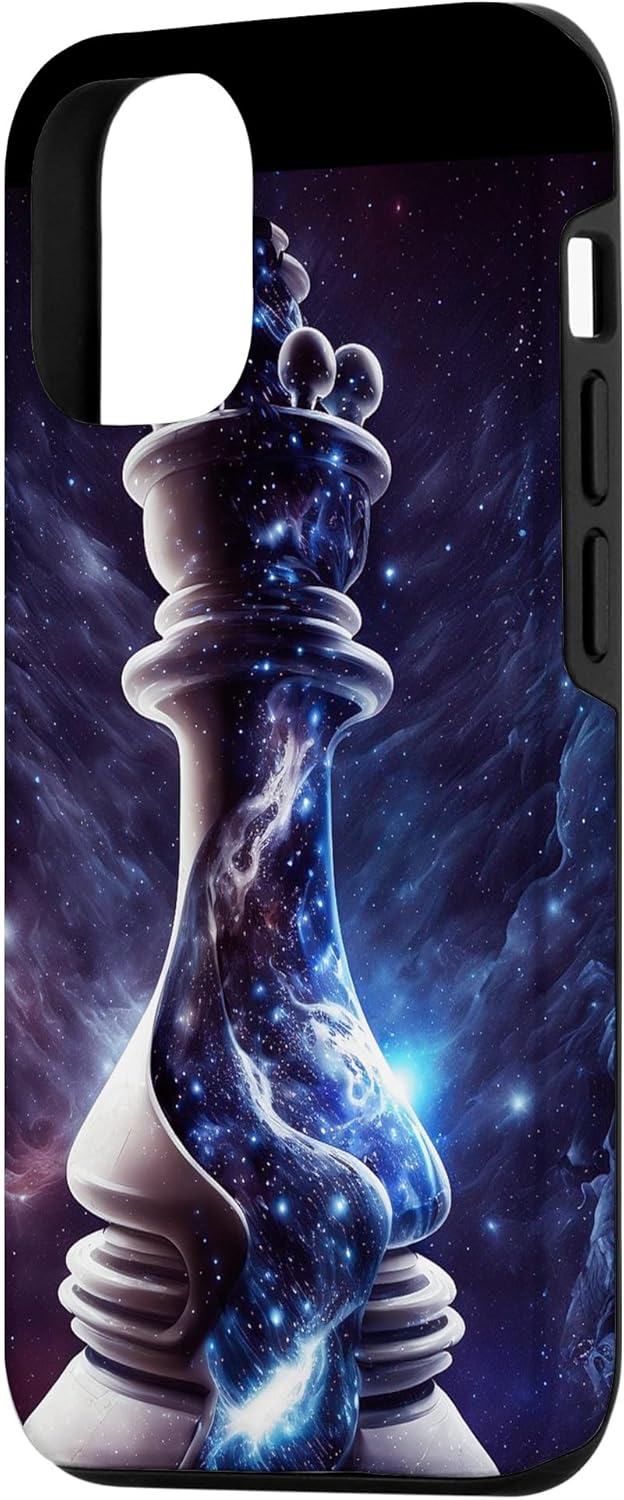Funda para iPhone 1212 Pro Boho Galaxy Chess Retro King Chess Purple Vintage Space Case