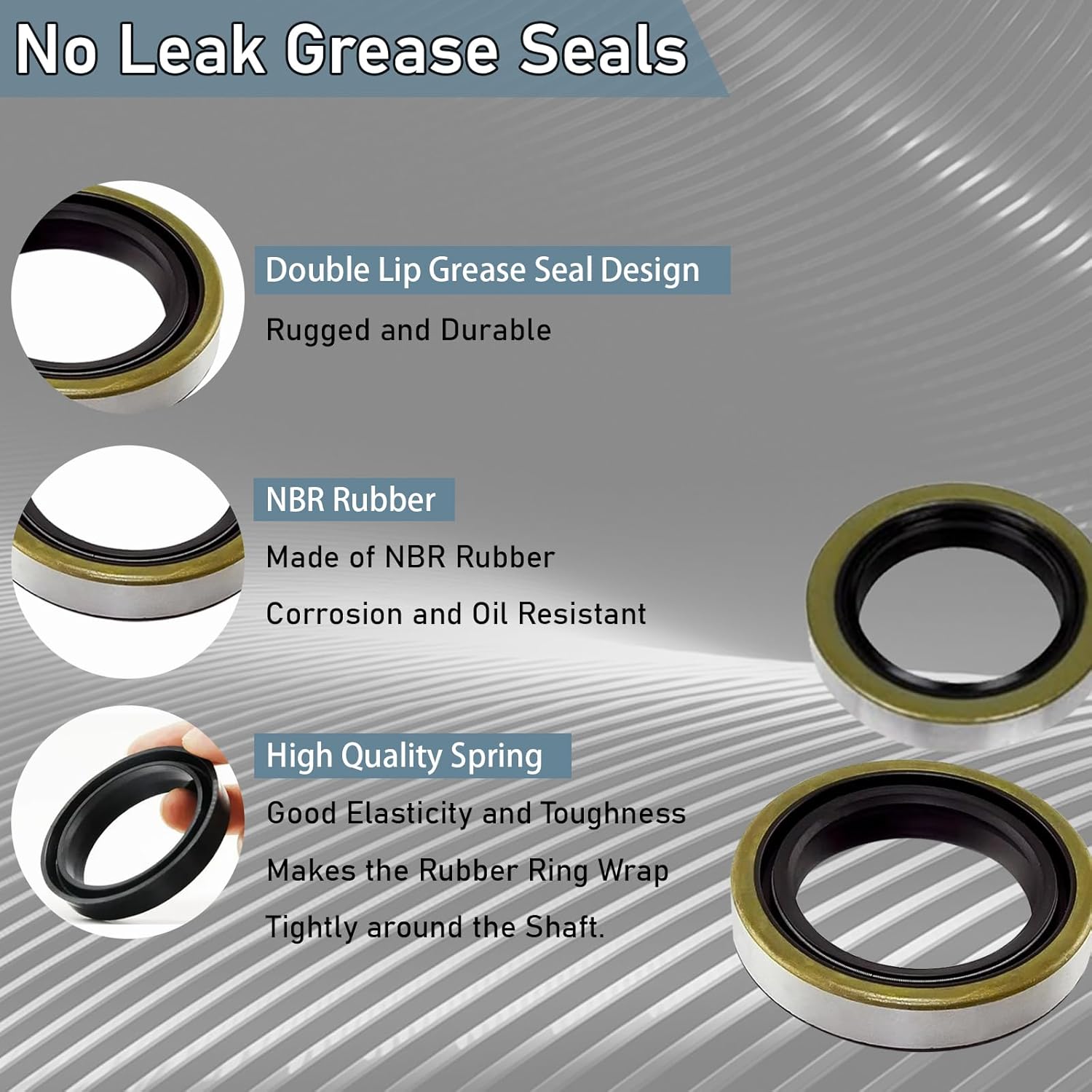 4 Sets 3500 LB Boat Trailer Axle Bearing Kits – Endxedo L68149 L44649 Bearing Kits with 171255TB Grease Seals, 1.98” Trailer Dust Caps, Cotter