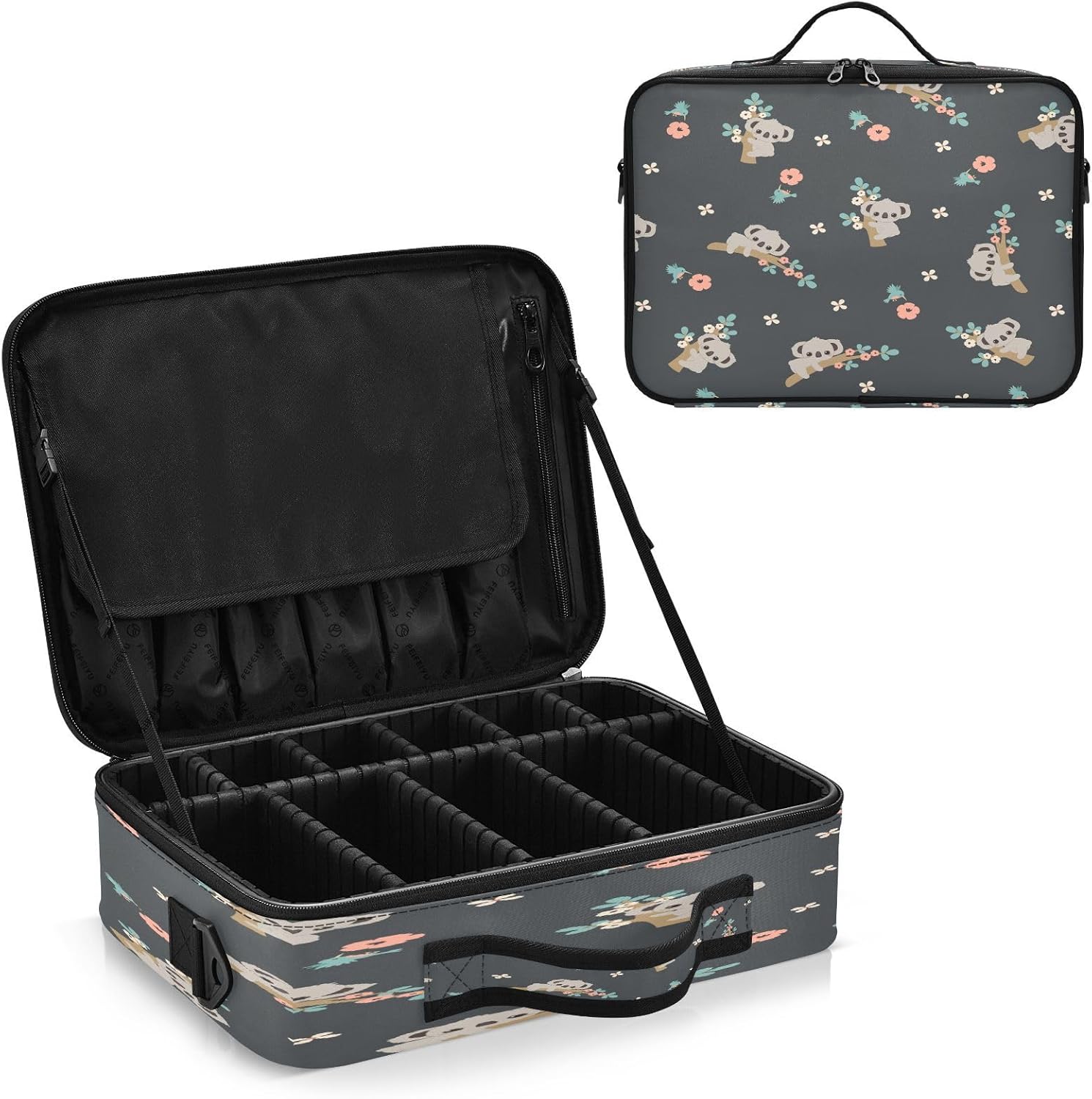 Sloth Cartoon Dark Color travel bag cosmetic carry case make up bag travelling large make up bag travel makeup train cosmetiquera de viaje para