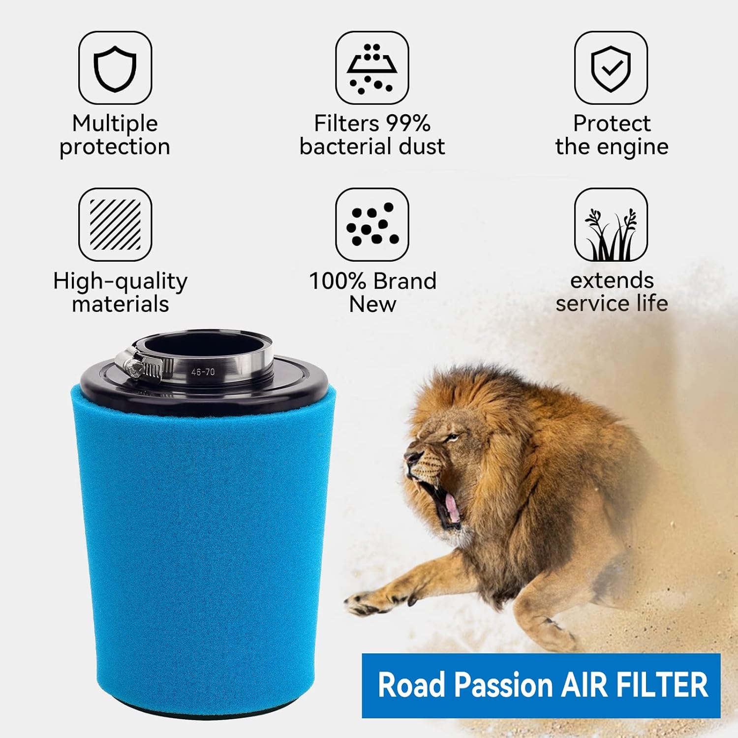 Road Passion Filtro de aire 0800-112000 para CFMoto ZForce 800 Trail EPS UTVCFMoto ZForce 800 Trail SSVCFMoto ZForce 800-EX EPS Sport SSVZForce 800