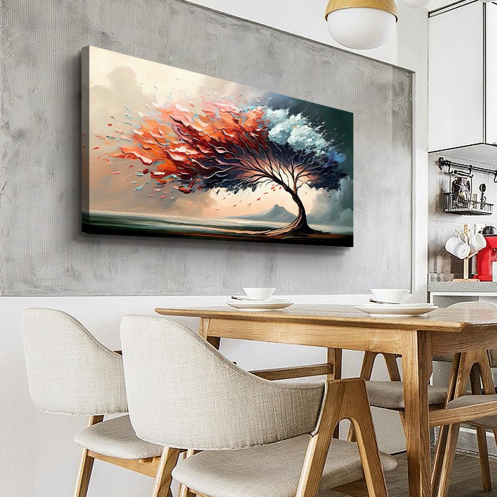 MHARTK66 Decoraciones de pared para sala de estar, lienzo, arte de pared para dormitorio, oficina, decoración abstracta de árbol, paisaje, pinturas