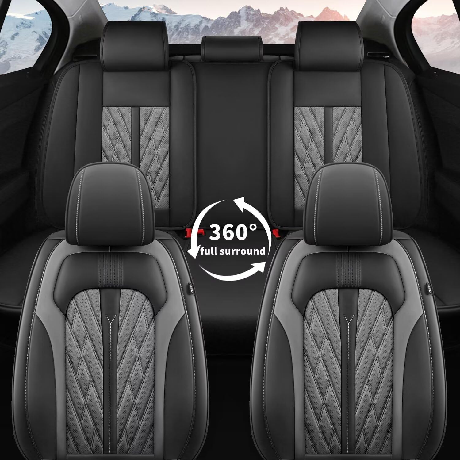 Juego completo de fundas de asiento para automóvil compatibles con Kia Optima 2002-2020, cojines de asiento de cuero para automóviles,