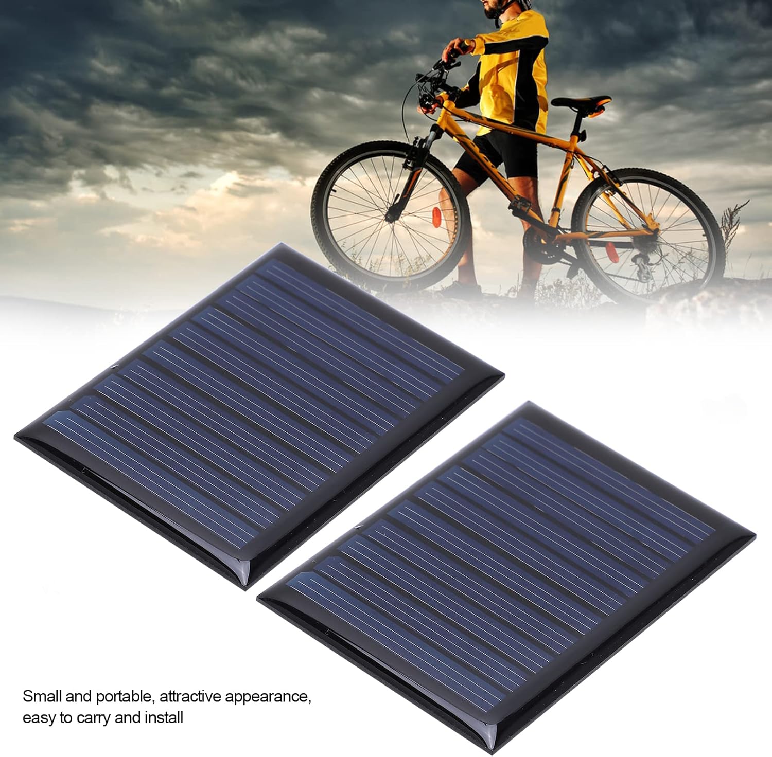 2 unids 5V 50mA panel de módulo de epoxi de energía solar mini panel de polisilicio 2.362×1.732 in duradero y de alta eficiencia versátil y compacto
