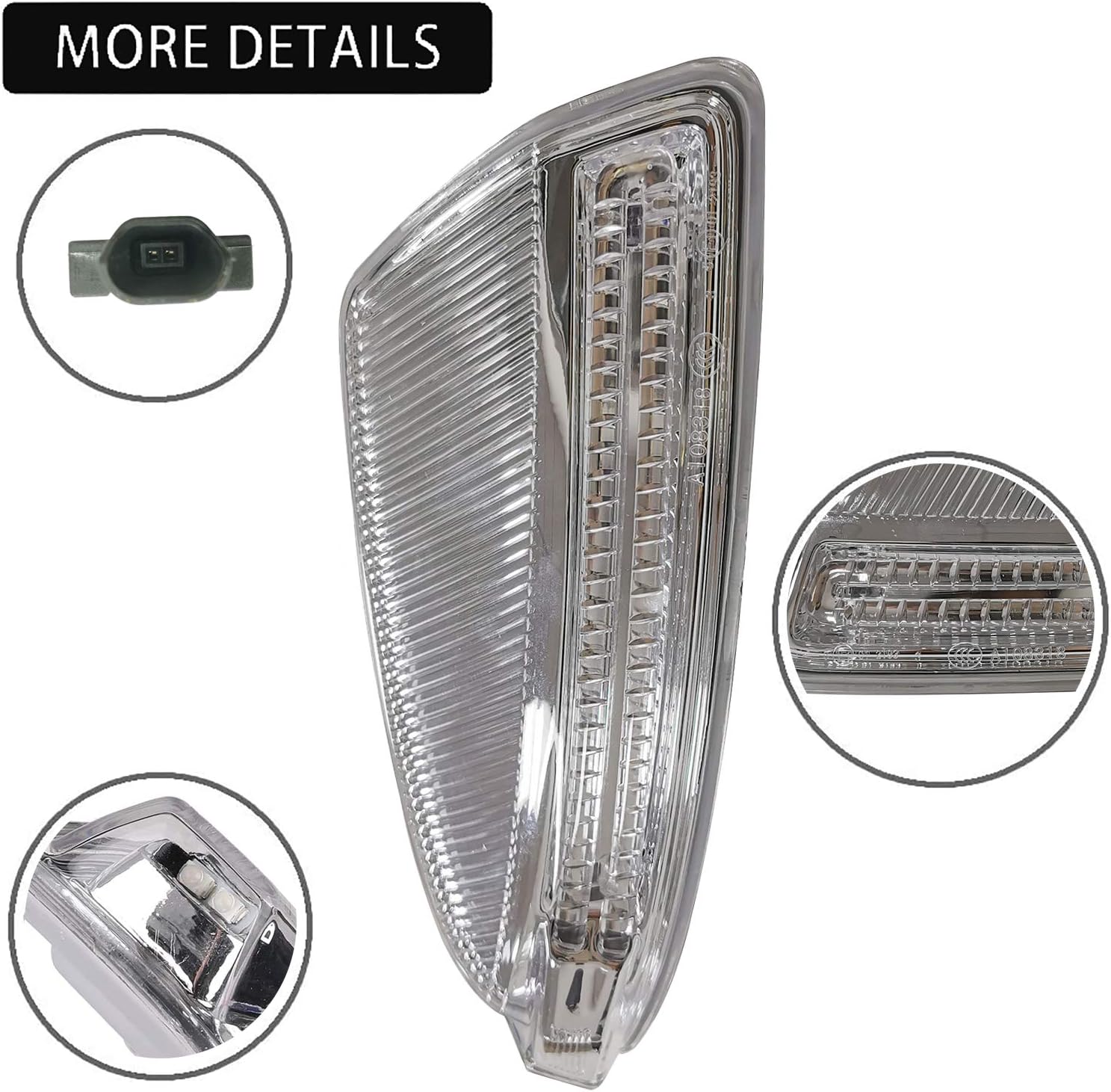 Compatible con MERCEDES W204 Clase C C250 C300 C350 C63 – Espejo retrovisor lateral de puerta, carcasa de retrovisor, indicador de señal de giro LED