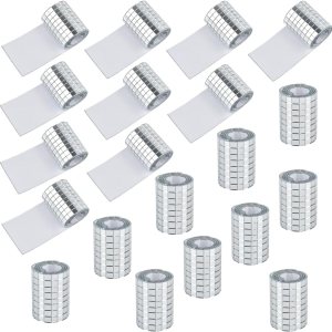 BUYGOO 9440 azulejos de bola de discoteca, azulejos de mosaico autoadhesivos de espejo de 0.197 x 0.197 in, azulejos de vidrio para manualidades, BUYGOO 9440 azulejos de bola de discoteca, azulejos de mosaico autoadhesivos de espejo de 0.197 x 0.197 in, azulejos de vidrio para manualidades,