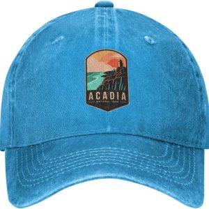 Gorra de béisbol para hombre, gorra de senderismo para mujer, gorra de gimnasio ajustable para el parque nacional Acadia Gorra de béisbol para hombre, gorra de senderismo para mujer, gorra de gimnasio ajustable para el parque nacional Acadia