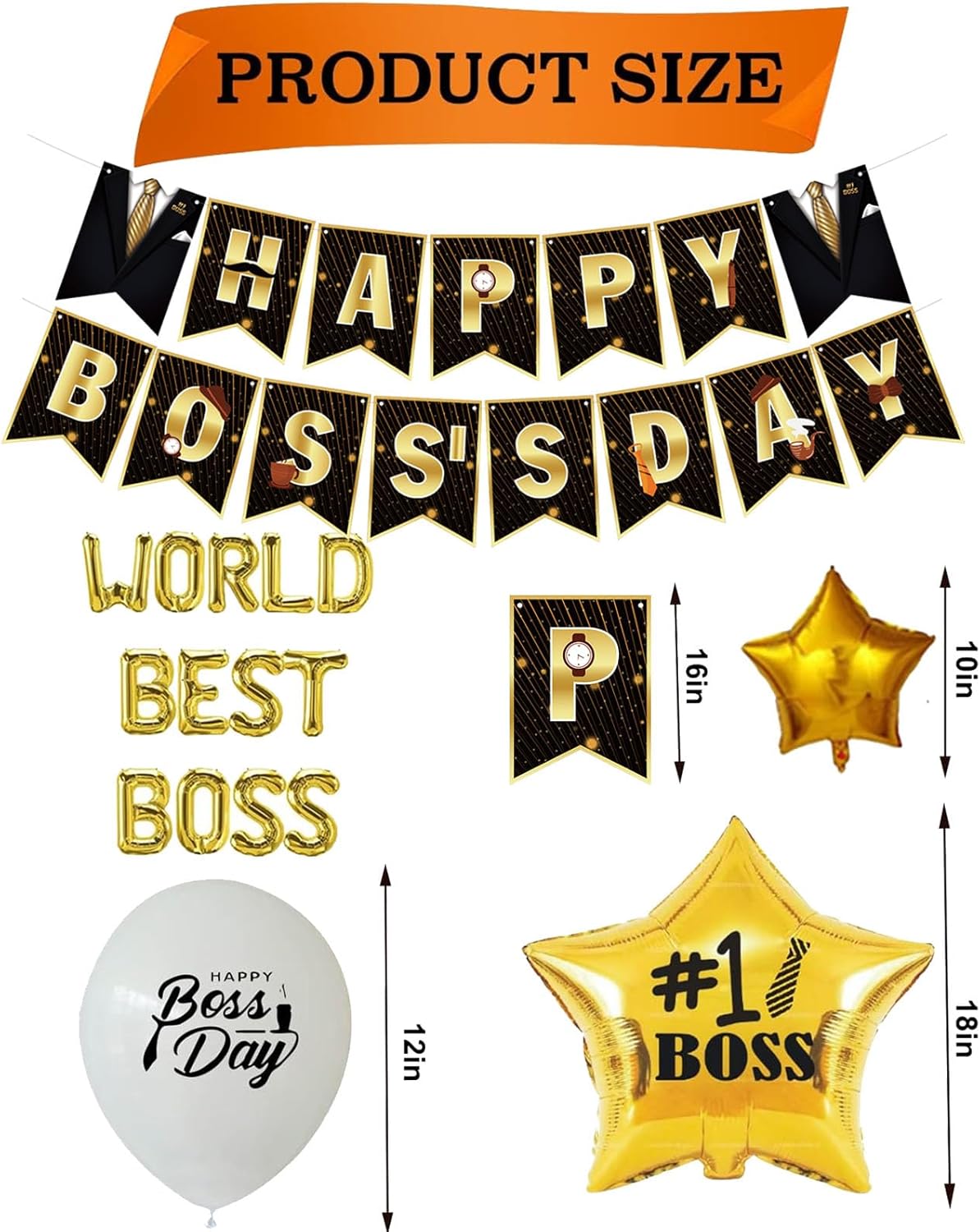 Cartel del día del jefe feliz suministros de decoración de fiesta, globos del mejor jefe del mundo, globos del día internacional del jefe,