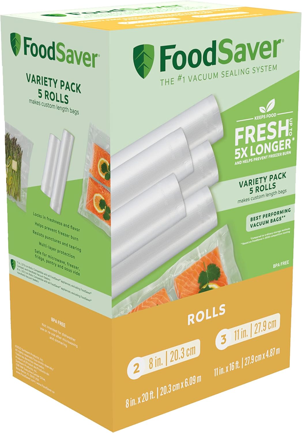 FoodSaver V4400 – Máquina selladora al vacío 2 en 1, color negro y plateado y 2116382 Aspiradora para conservar y marinar, transparente (conteo 2) y