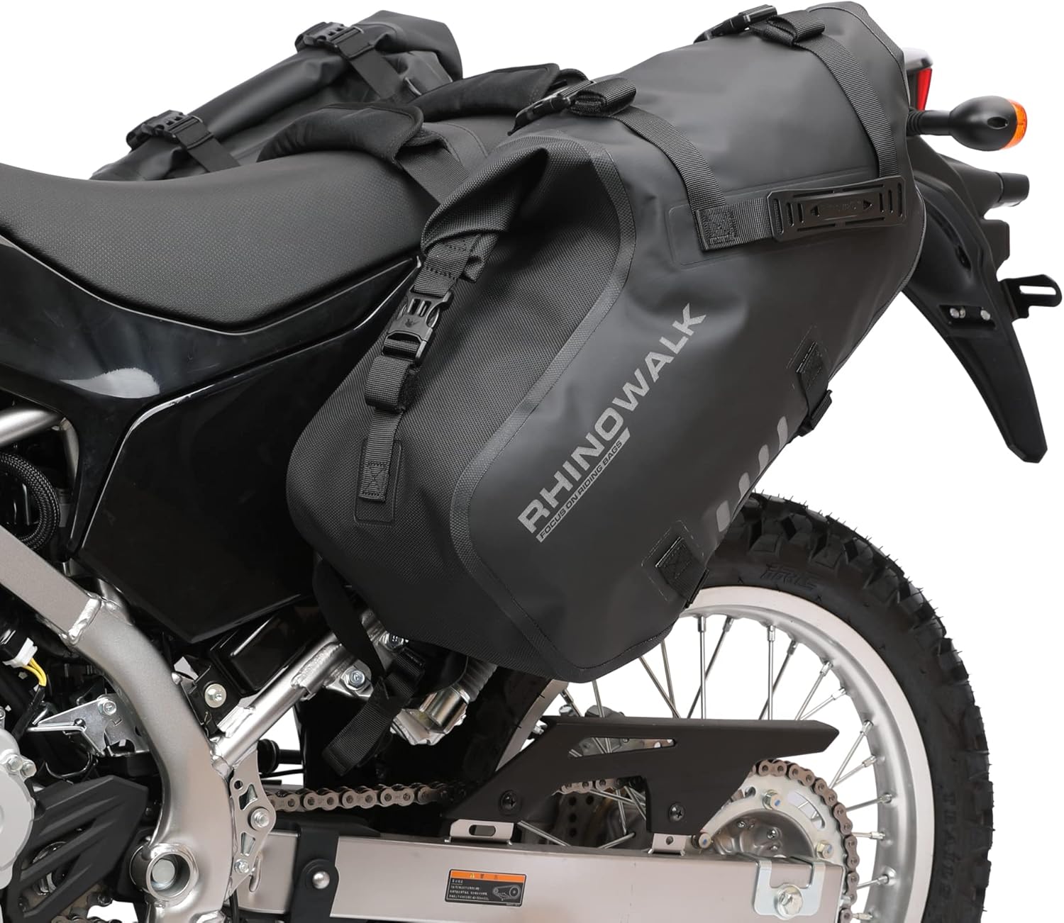 HUNTVP Alforjas impermeables para motocicleta, bolsas laterales para motocicleta, bolsa de almacenamiento universal para motocicleta, 18 L (2 x 9 L)