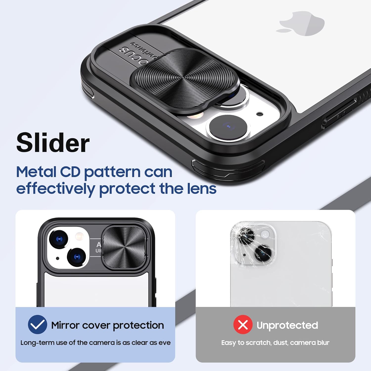 Asuwish Funda de teléfono para iPhone 15 de 6.1 pulgadas con protector de pantalla, cubierta de cámara, protección de cuerpo completo 360, delgada,