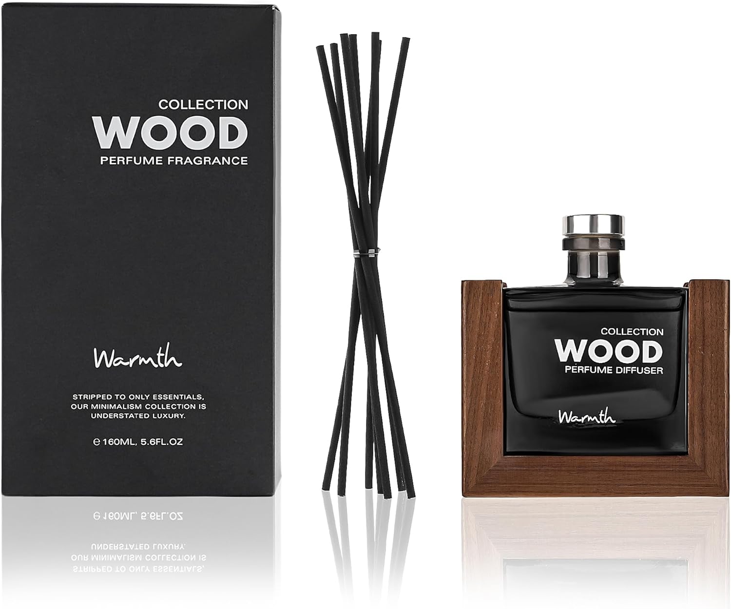 Scent Décor Juego de difusor de varillas de lujo para el hogar, con varillas perfumadas y recarga de aceite esencial en botella de vidrio, marco de