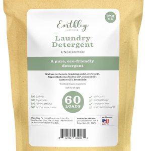 Earthley Wellness, Detergente para ropa, ecológico, puro, detergente orgánico certificado, resistente con la ropa, suave con la piel, limpiador a Earthley Wellness, Detergente para ropa, ecológico, puro, detergente orgánico certificado, resistente con la ropa, suave con la piel, limpiador a