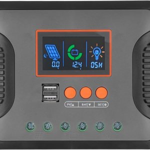 PWM Controlador de carga solar, 60A 12V 24V 36V 48V 2 Puerto USB Pantalla LCD ajustable AGM Gel Inundado Batería de Litio. PWM Controlador de carga solar, 60A 12V 24V 36V 48V 2 Puerto USB Pantalla LCD ajustable AGM Gel Inundado Batería de Litio.