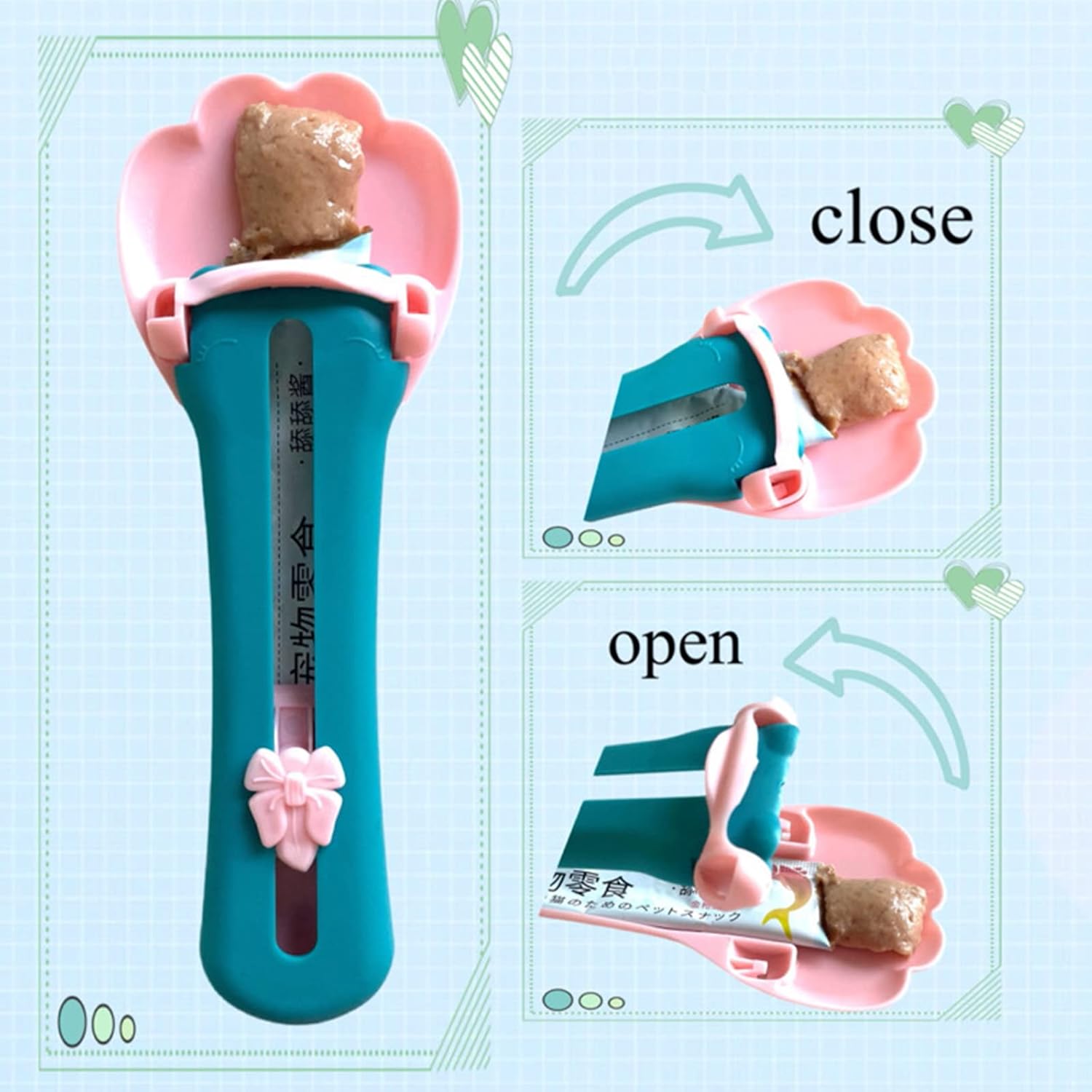 CatStrip Cuchara CatFoodExtruder CatFood Strip Exprimidor CatStrip Exprimidor CatStripExtruder Cuchara de alimentación para mascotas Cuchara de