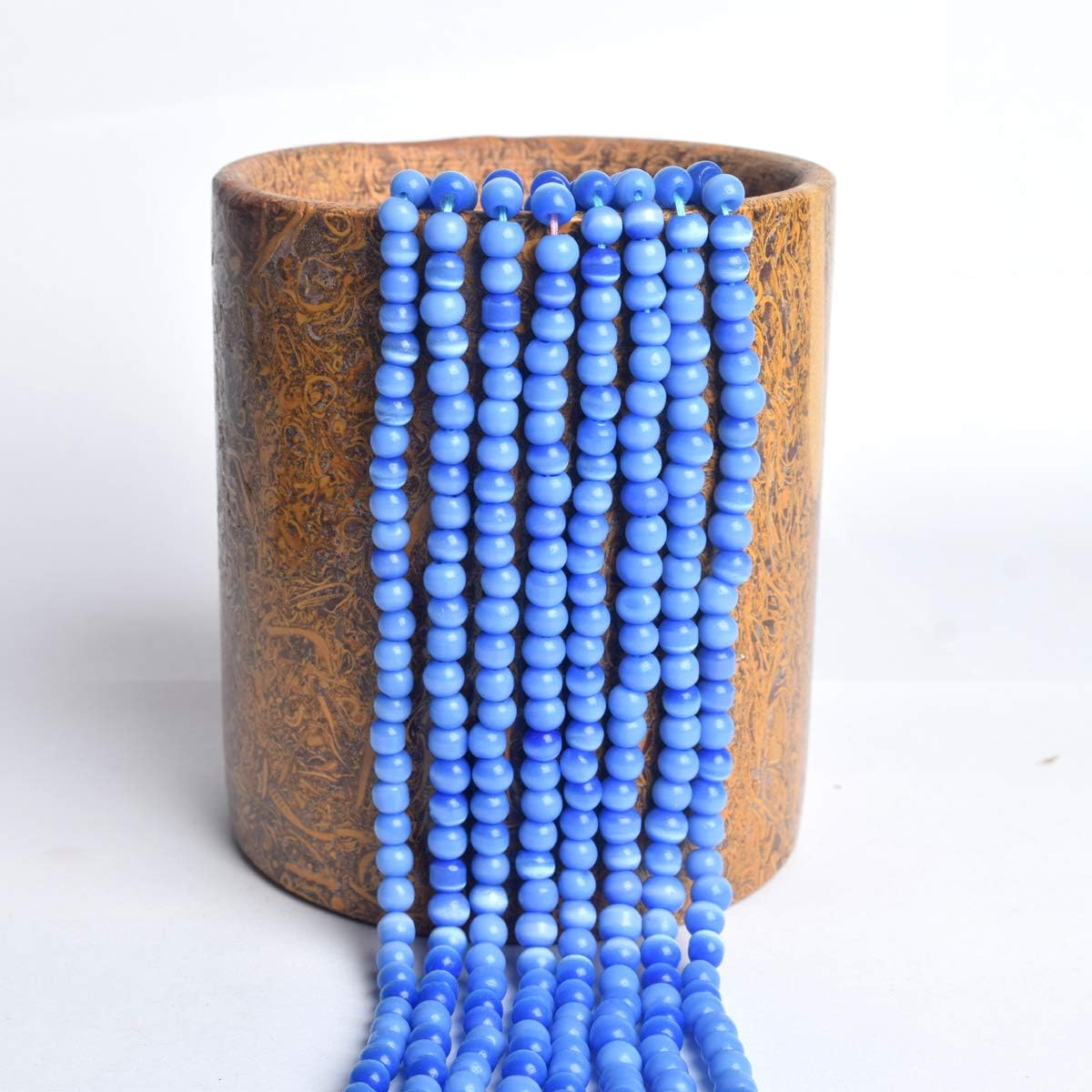 Hilo completo de turquesa azul natural aprox. 80.00 quilates de cuentas redondas hebra azul turquesa, Gema, turquesa (Hue Enhanced Turquoise)