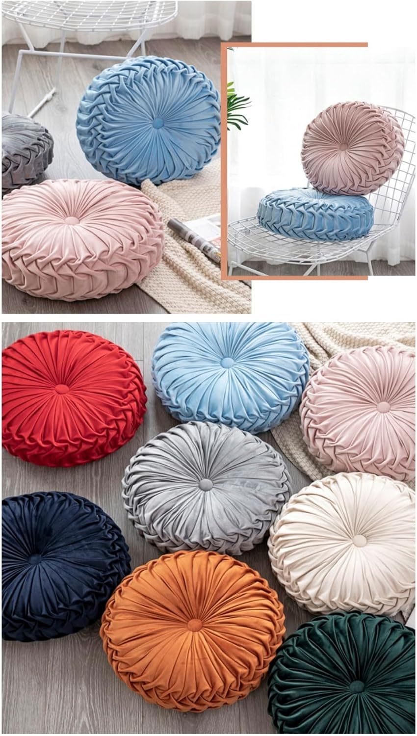 Manta redonda de terciopelo suave y redonda plisada con diseño de calabaza, para sofá, cama, sala de estar, morado oscuro, 14 pulgadas