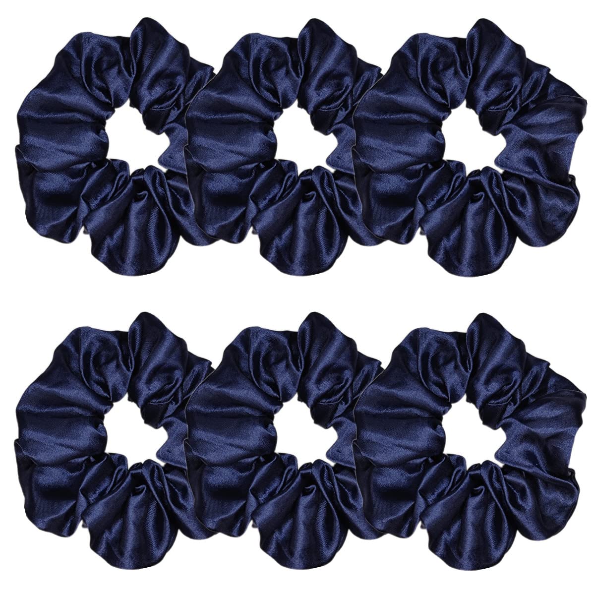 6 coleteros de seda satinada suaves para el cabello, bandas para el cabello de moda, cuerdas elásticas para coletas, accesorios para el cabello para