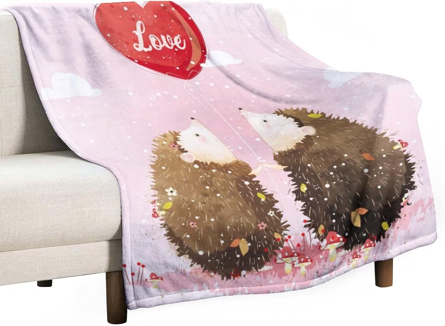 Manta de erizo, bonita manta romántica rosa suave y cálida, manta de cama para niñas, regalos para sofá, dormitorio, sofá, oficina, automóvil, para