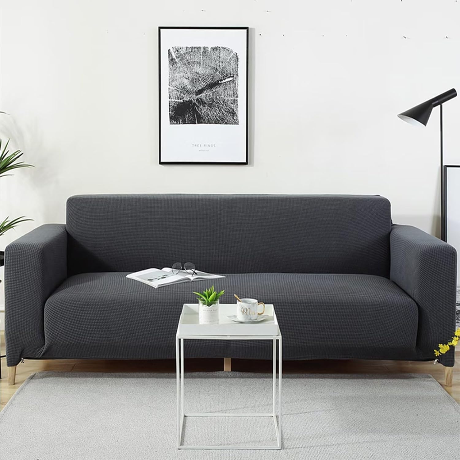 Stretch Sofa Covers Slipcovers, Terylene Anti-Slip Soft Couch Sofa Cover,Soft Elastic Furniture ProtectorsSuitable for Children, Dogs, Jacquard