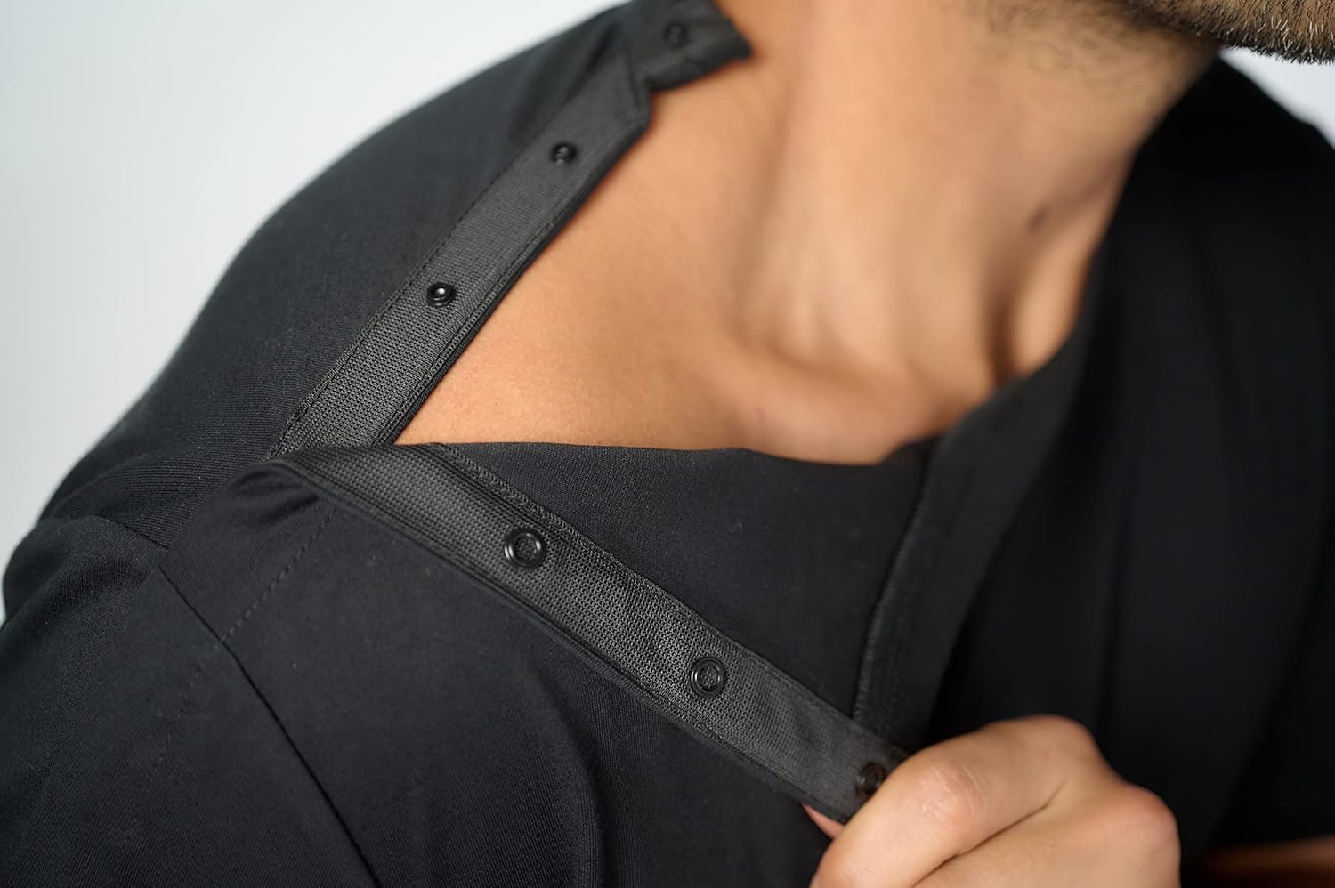 Reclus – Camisas postoperatorias para hombres – Camisa de recuperación de puños rotadores – Acceso al puerto de quimioterapia – Ropa de diálisis