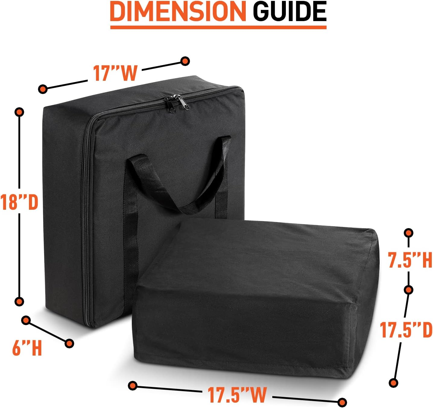 Liquidación Arcedo – Funda de parrilla de 17 pulgadas y bolsa de transporte compatible con parrilla de mesa Blackstone sin capucha, resistente al