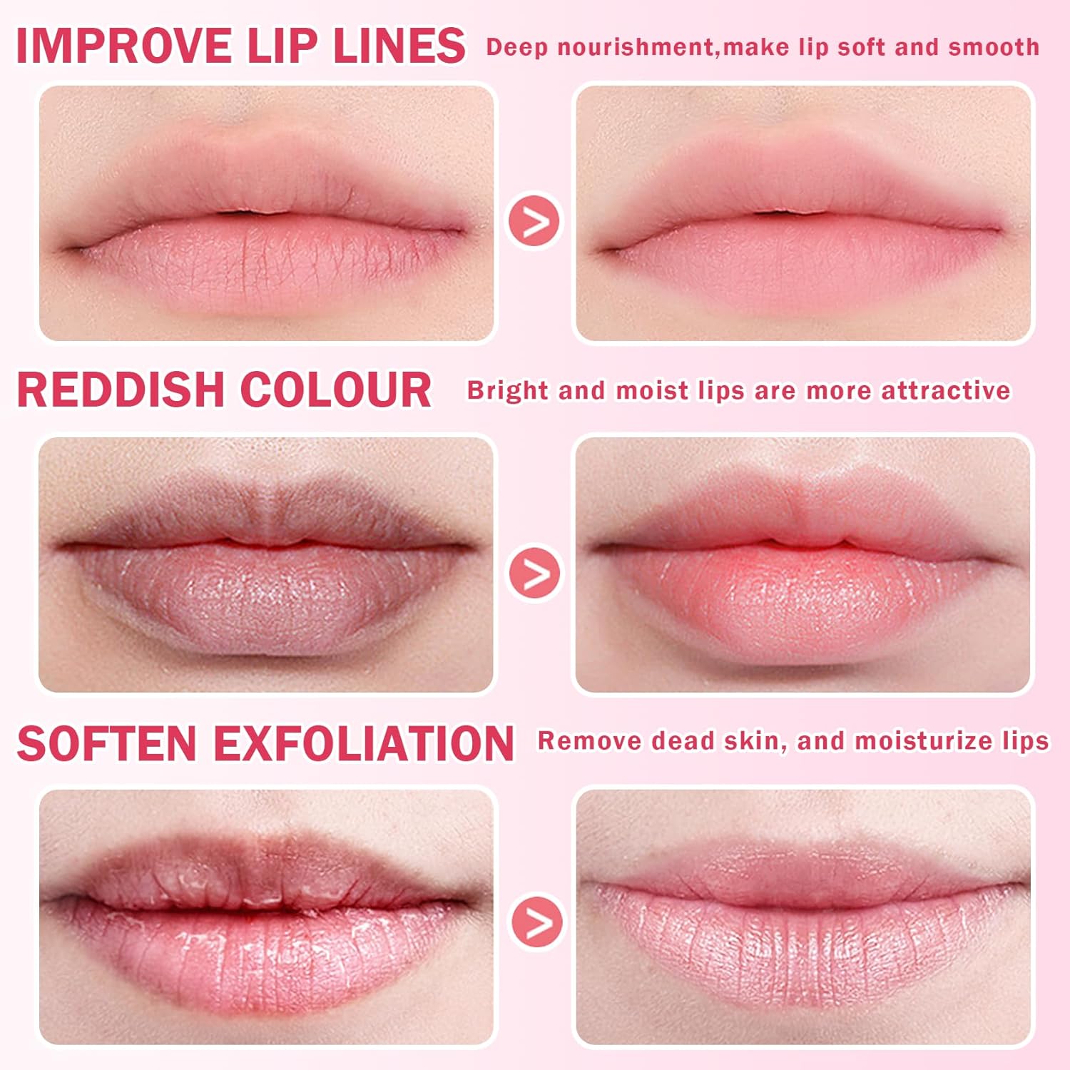 ZIZUCLE Juego de 2 máscaras de labios coreanas para dormir, productos para el cuidado de los labios durante la noche con varita durante 24 horas
