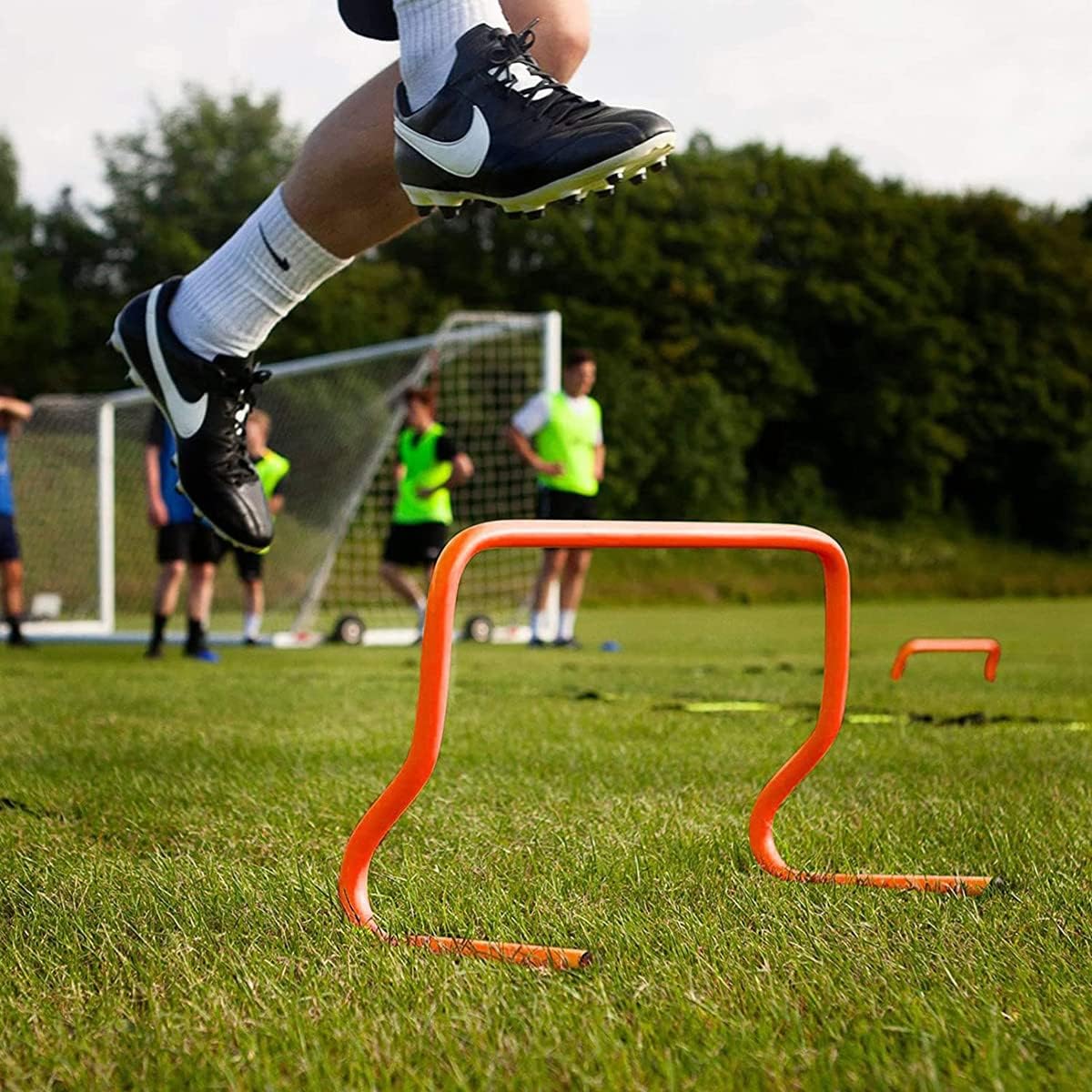 Lippbest Huellas de entrenamiento de velocidad, paquete de 6 obstáculos de entrenamiento de agilidad, equipo de práctica deportiva para atletas,