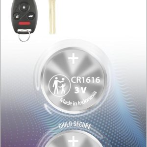 CR1616 1616 – Batería de control remoto original para llavero 2005-2015 para Honda Keyless Entry CR-V, Accord, Civic, Odyssey, Ridgeline 1992-2009 CR1616 1616 – Batería de control remoto original para llavero 2005-2015 para Honda Keyless Entry CR-V, Accord, Civic, Odyssey, Ridgeline 1992-2009
