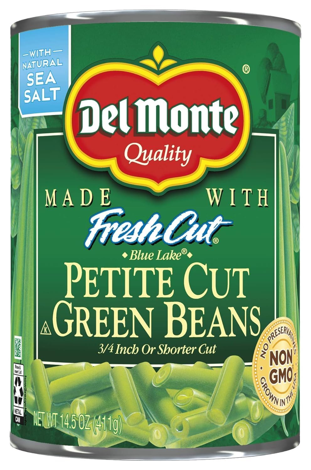 Del Monte – Frijoles verdes de corte pequeño, 14.5 onzas (paquete de 12)