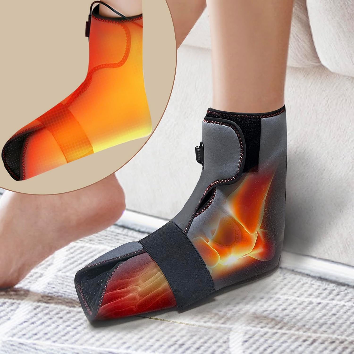 PHSSHOP Terapia de luz infrarroja lejana para pies – Última almohadilla térmica avanzada para pies terapia de luz roja lejana mejorada para el dolor