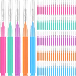 LALAFINA 100 piezas limpiador interdental cepillo limpiador de dientes, llaves limpiadoras para aparatos ortopédicos, cepillo limpiador de cepillos LALAFINA 100 piezas limpiador interdental cepillo limpiador de dientes, llaves limpiadoras para aparatos ortopédicos, cepillo limpiador de cepillos