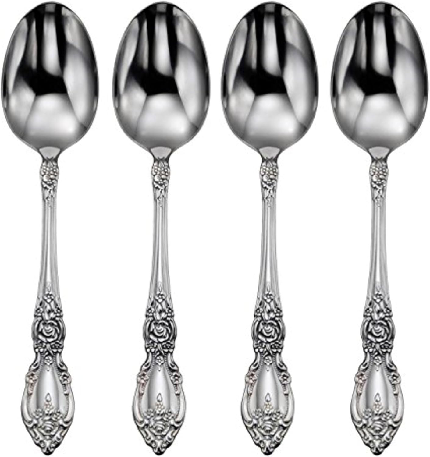 Oneida Wordsworth Everyday – Cucharillas de cubiertos de acero inoxidable 180, juego de 4, color plateado