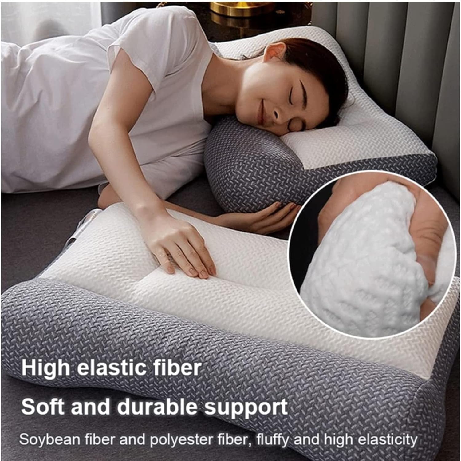 R&R Comfort – Almohada para dormir, almohada súper ergonómica, protege tu cuello y columna vertebral, almohada de cuello robusta y rústica,