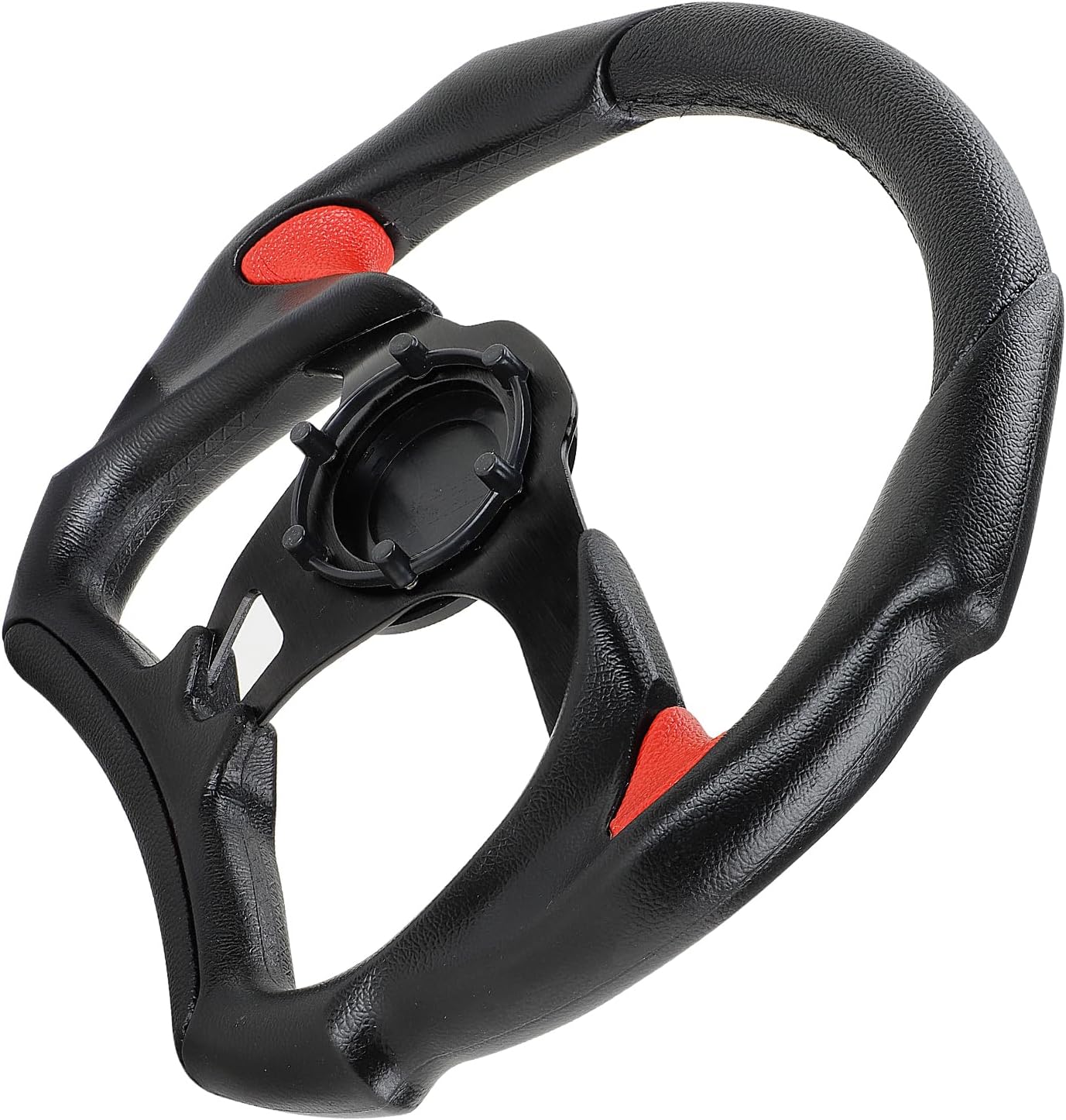 Roykaw Volante de carrito de golf de 12.5 pulgadas O.D Racing Style Volante compatible con EZGO RXVTXTMedalist, Club Car DSPrecedentTempo, Yamaha
