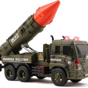 Camión lanzador militar, combatiente alimentado por fricción con luces, sonidos y misiles de tracción para niños, vehículo portador del ejército, Camión lanzador militar, combatiente alimentado por fricción con luces, sonidos y misiles de tracción para niños, vehículo portador del ejército,