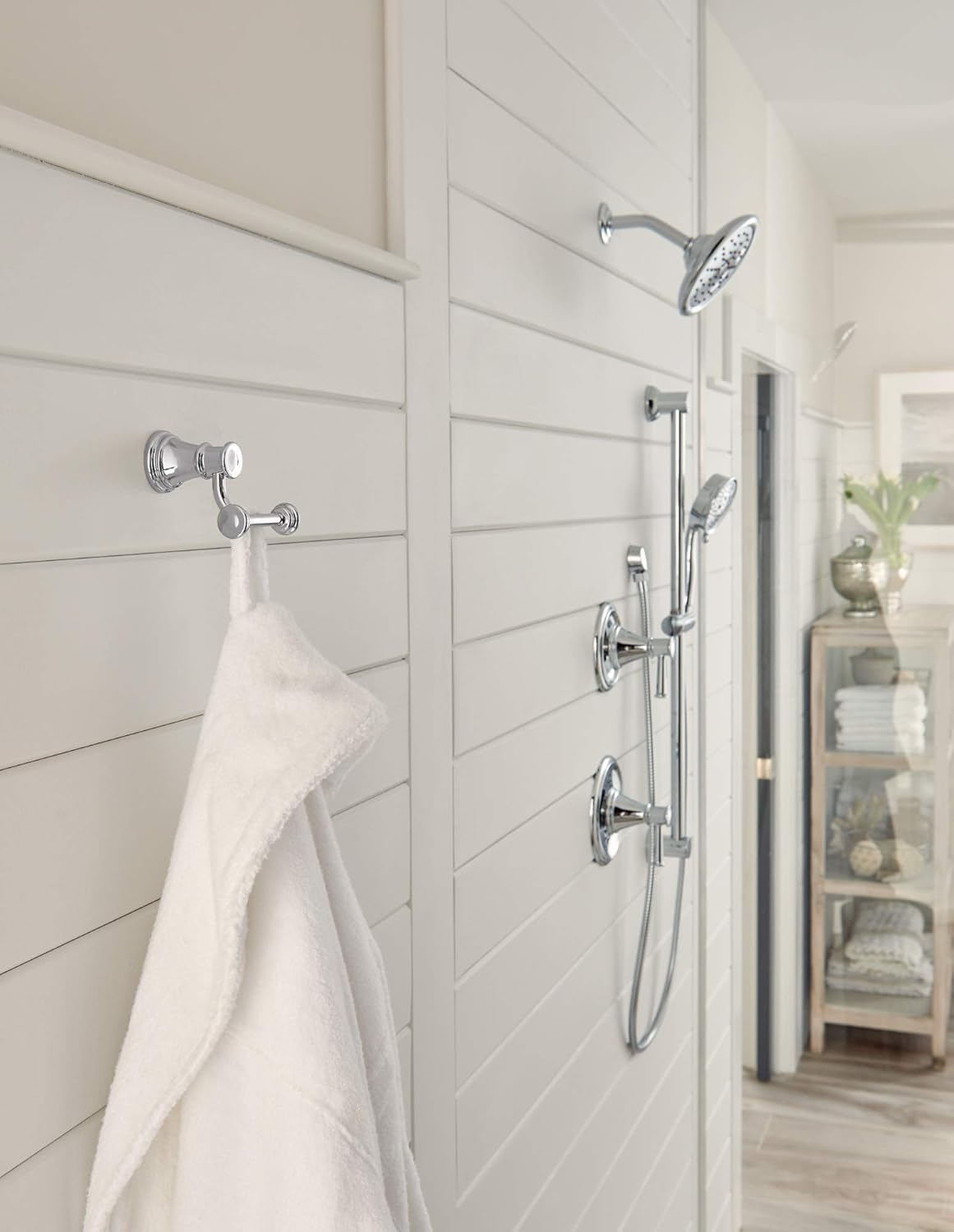 Moen T2313BN Belfield Posi-Temp – Kit de molduras para bañeraducha sin válvula, níquel cepillado