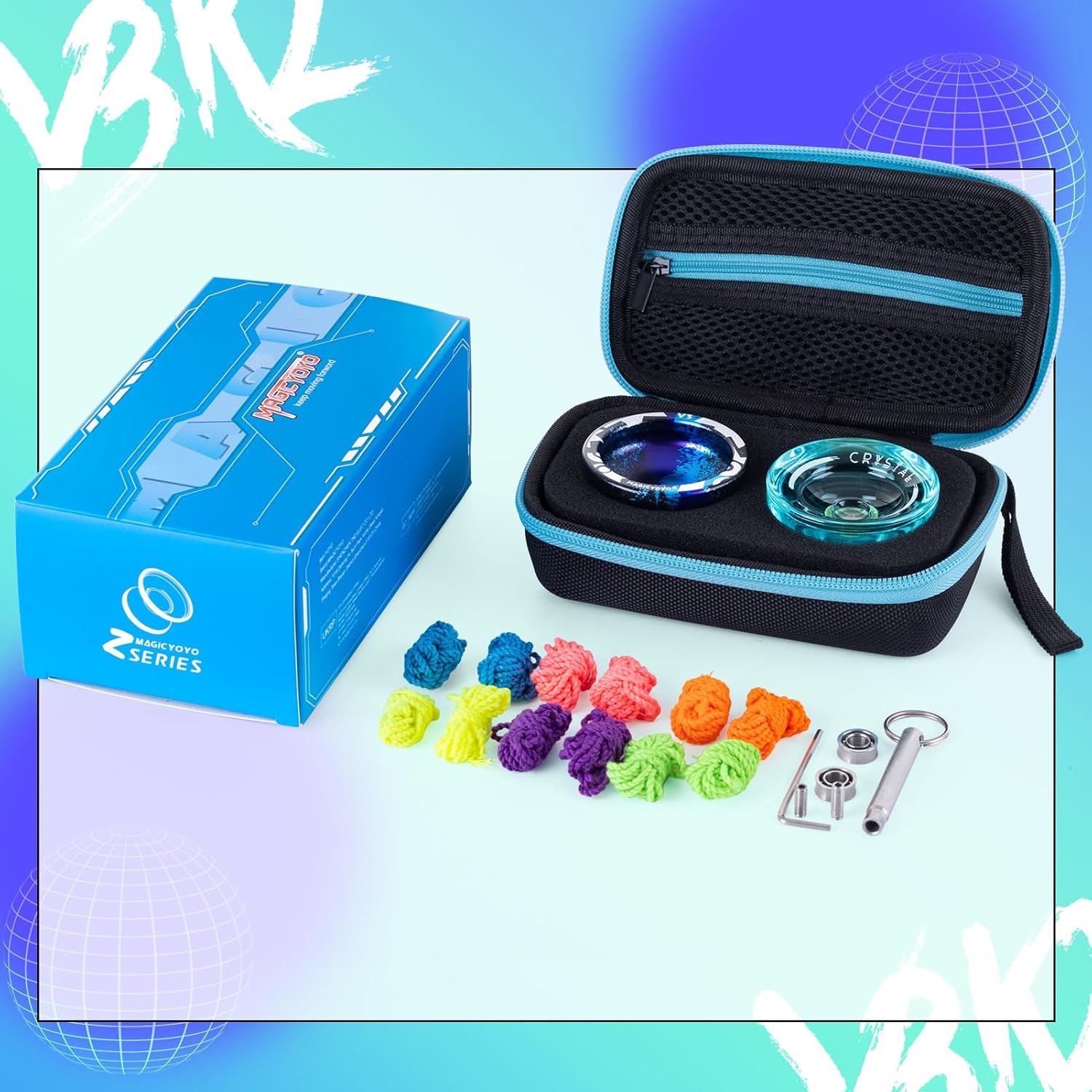 MAGICYOYO Yoyo profesional paquete de 2 Yoyo sensible para principiantes, Pro Yoyo V3 y Magicyoyo K2 Crystal con rodamientos Yoyo que no responden