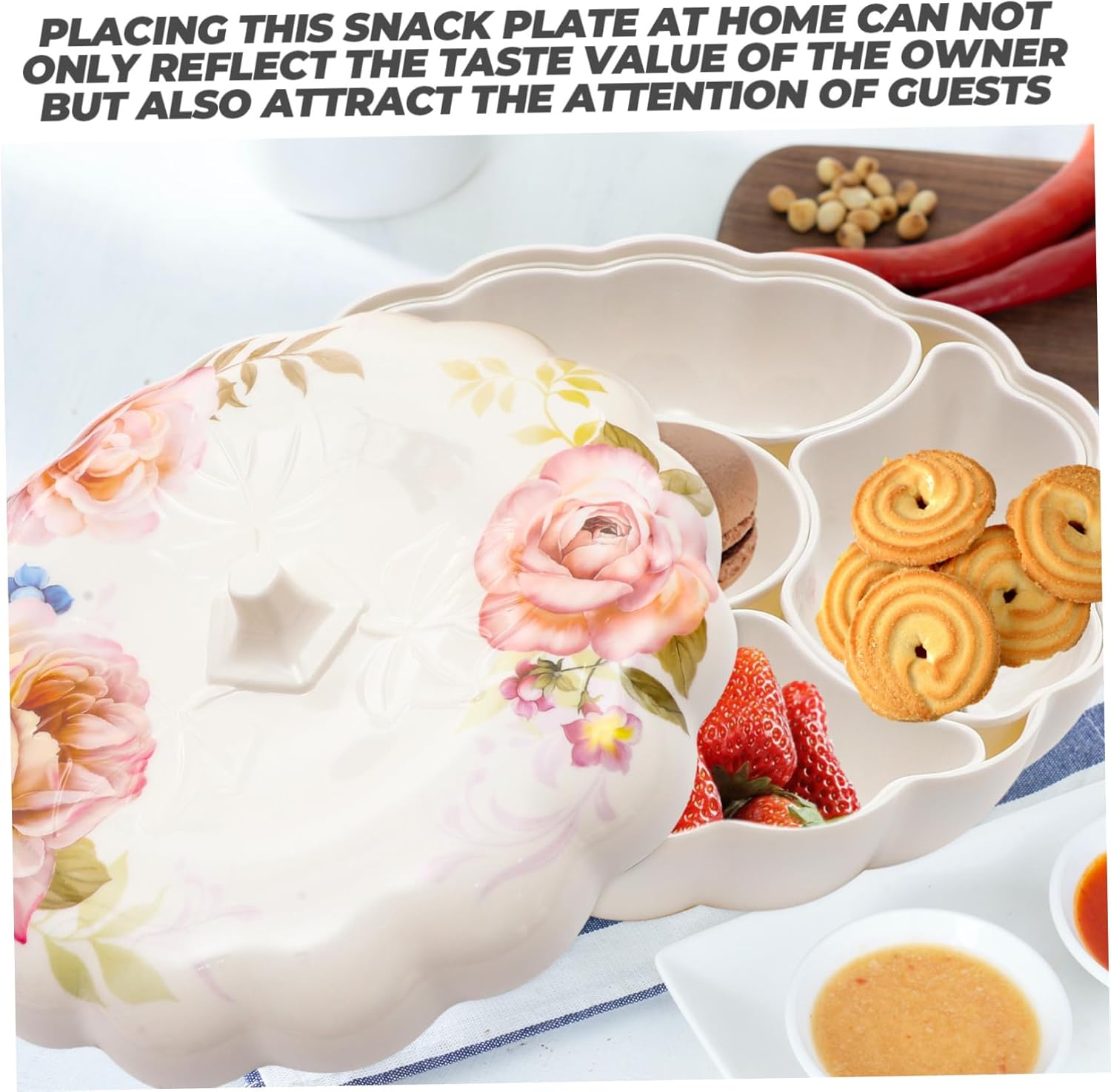 NOLITOY 1 juego de porcelana de imitación Snack Box aperitivos para niños pequeños platos de dulces con tapas pequeños recipientes para servir tazón