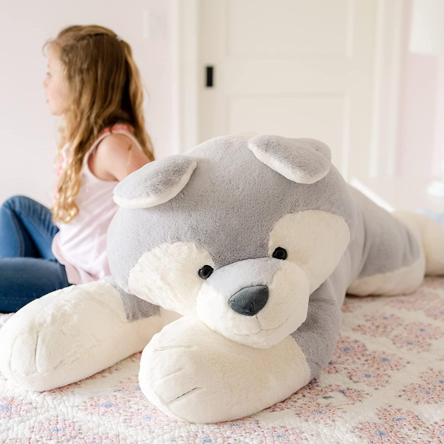 Animal Adventure, Sqoosh2Poof – Personaje de peluche gigante comprimido dentro de una caja pequeña, perro de 44 pulgadas