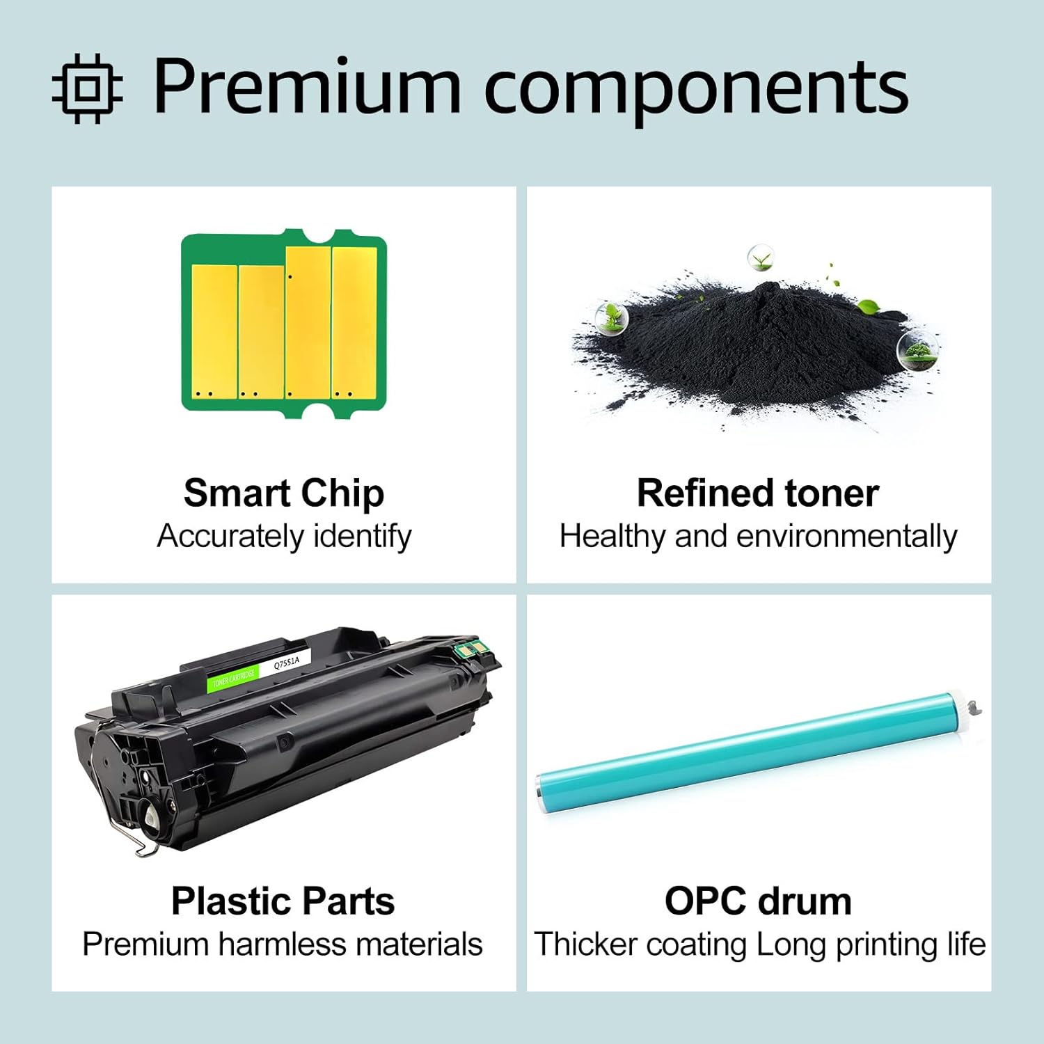 greencycle Cartucho de tóner compatible con HP 51A Q7551A Uso para Laserjet P3005 P3005D P3005N P3005DN P3005X M3035MFP M3035XS MFP M3027MFP