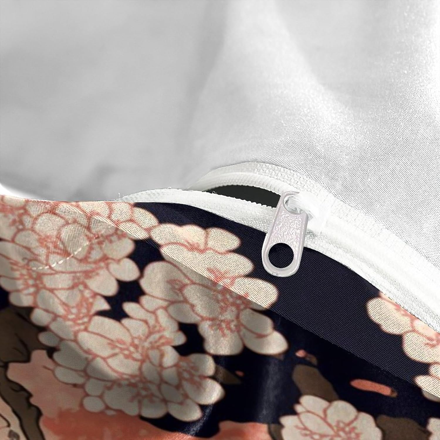 Juego de edredón japonés, estilo retro, hermosa flor japonesa, geisha japonesa, juego de ropa de cama de 3 piezas, ropa de cama suave para todas las