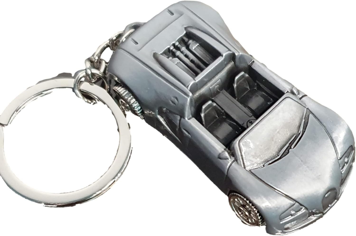 Grey Tone F1 Racing Car Bugatti – Llavero de metal esmaltado, gris, pequeño, Gris