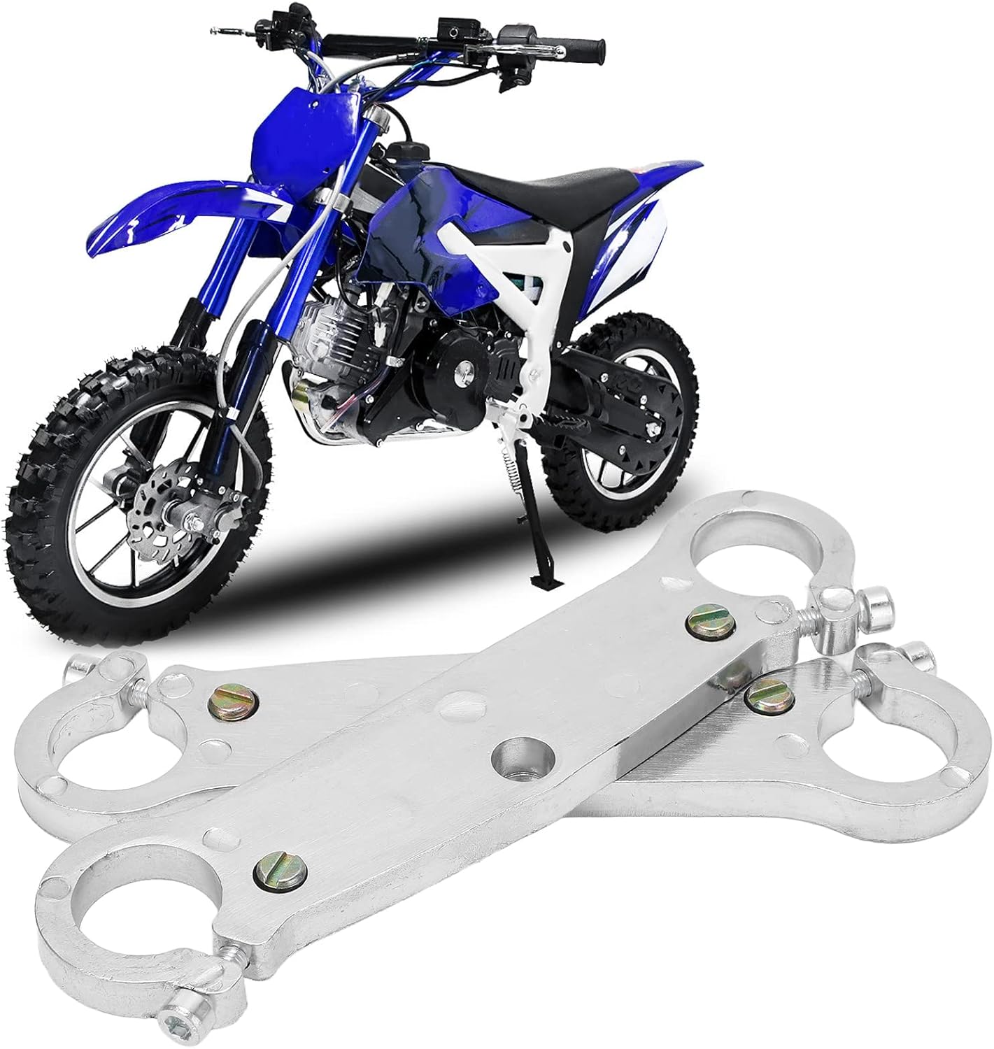 Par de horquillas delanteras de 0.866 in0.87 pulgadas de repuesto para 47cc 49cc Mini Motor Dirt Bike Motocicleta cortacésped piezas de repuesto