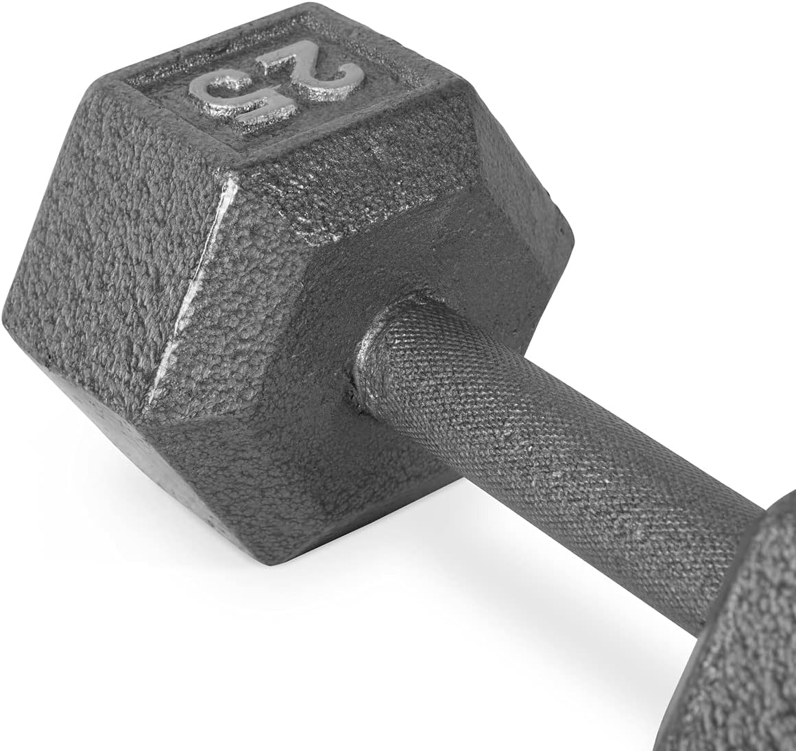 WF Athletic Supply Mancuernas hexagonales sólidas de hierro fundidonegro, juego de 2 pesas libres de entrenamiento de fuerza para mujeres y hombres,