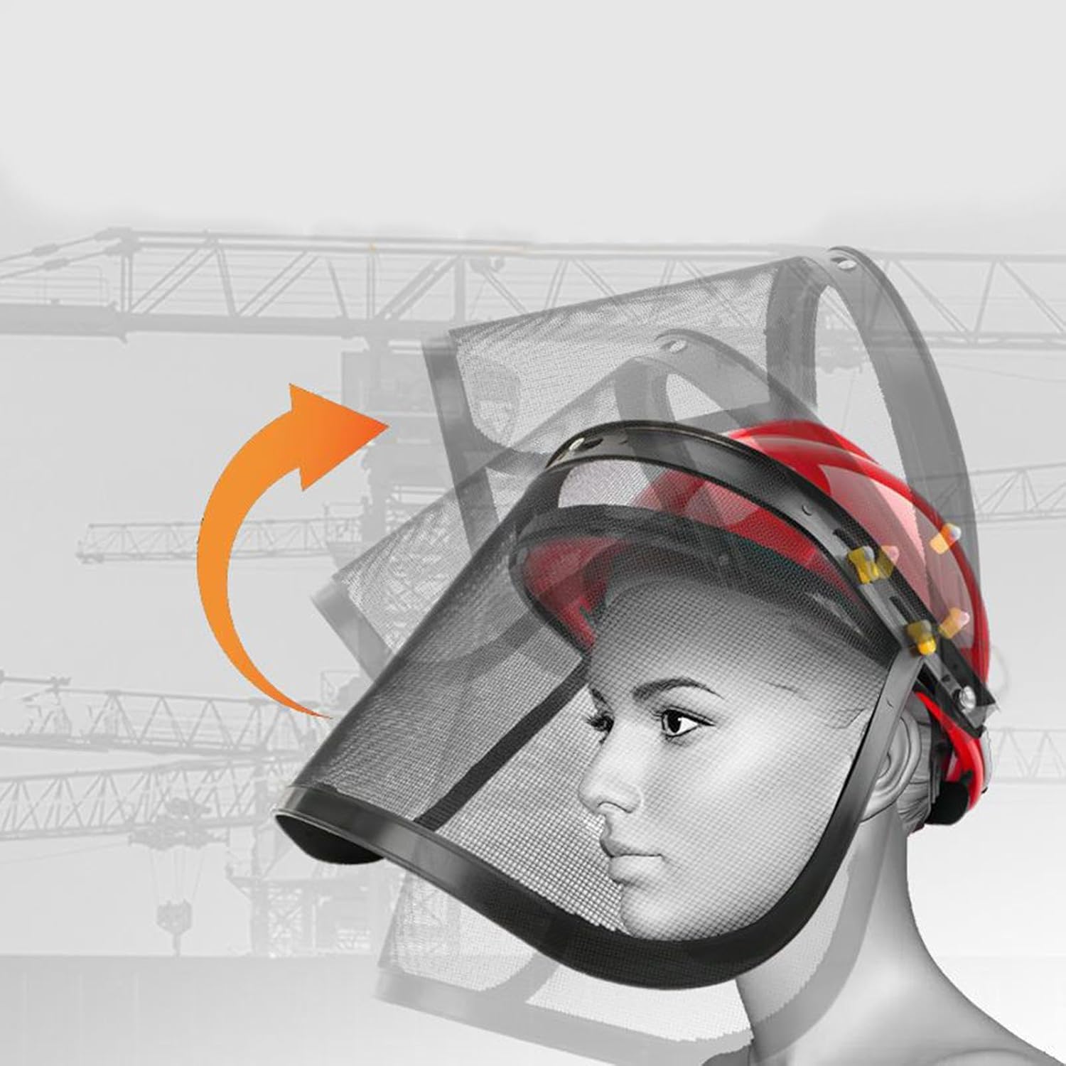 Juego de protector facial y soporte de repuesto para cascos de ala completa, visera de alambre de metal