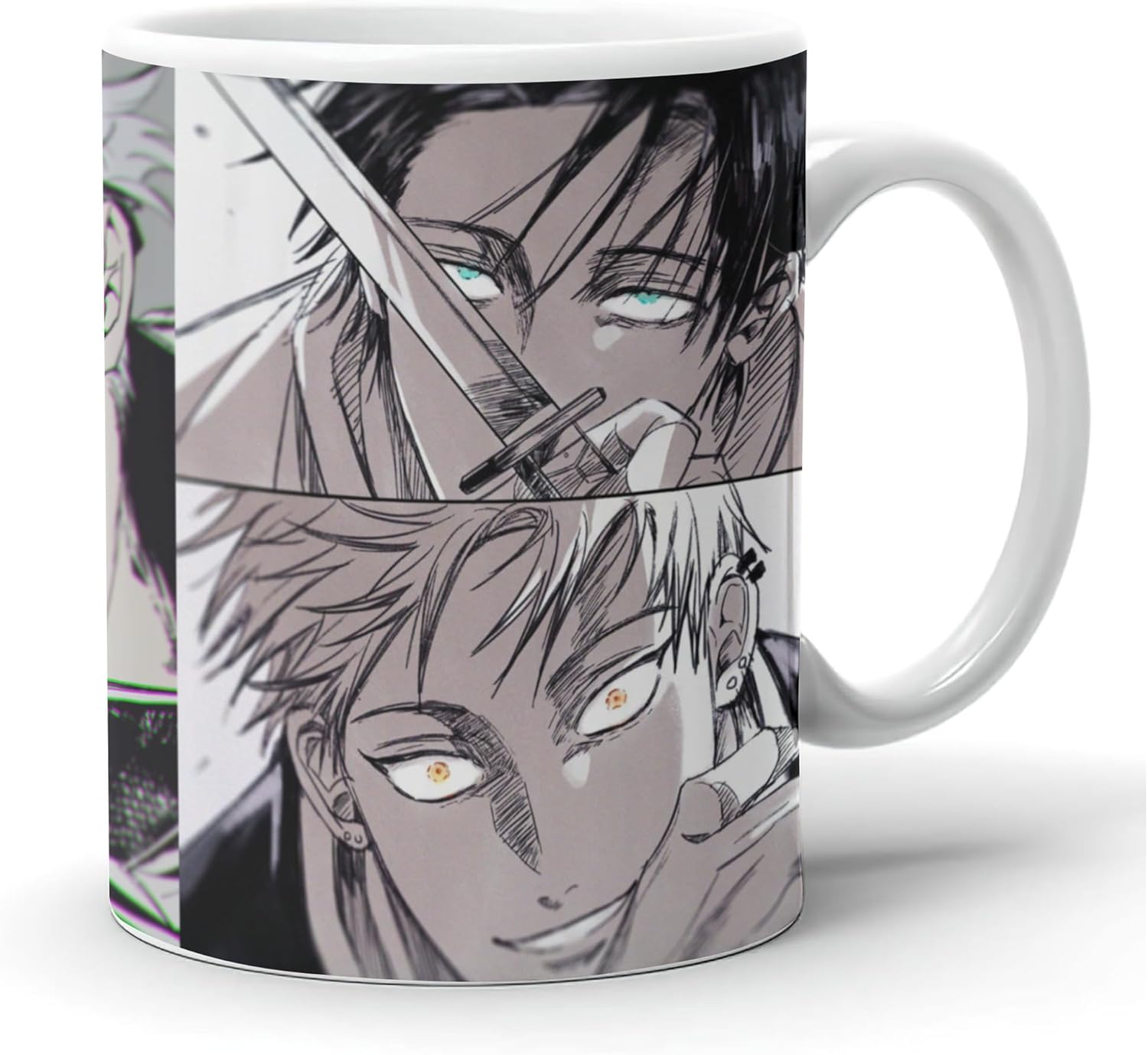Tazas de té Jujutsu Collage sukuna White Ceramic Kaisen Gifts 11oz 15oz Taza clásica para té, café, café con leche o chocolate