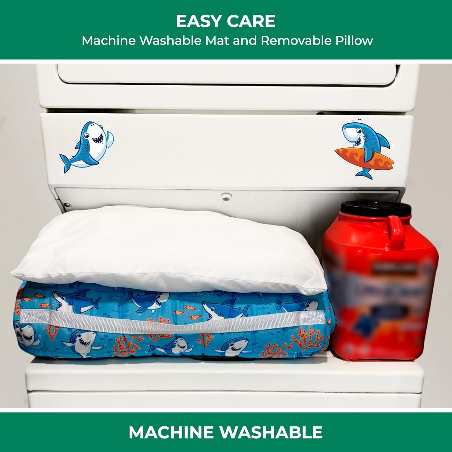 Tapete para siesta para niños pequeños con almohada extraíble, manta ancha. Extra suave, largo saco de dormir enrollado de 55 x 21 pulgadas. Tapete