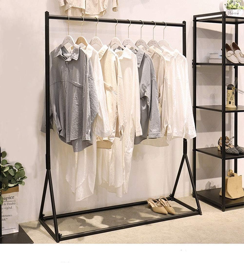 Industrial Pipe Clothing Rack for Clothing Display, Heavy Duty Garment Rack for Bedroom Retail Boutique Use (47.24″ L)